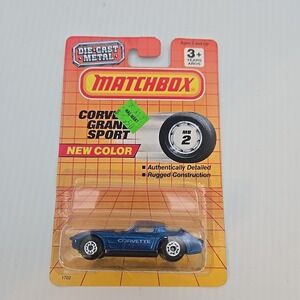 1993 Matchbox‎ #2 Corvette Grand Sport Blue NEW in Pack